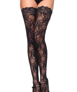 Stockings And Holdups Leg Avenue Stay Up Of Floral Lace Holdups