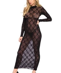 Leg Avenue Long Sleeved Long Dress