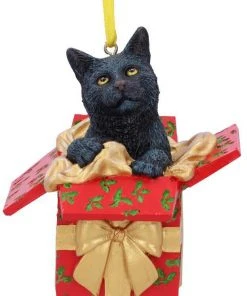 Nemesis Now Lisa Parker Present Cat Hanging Ornament All Homeware