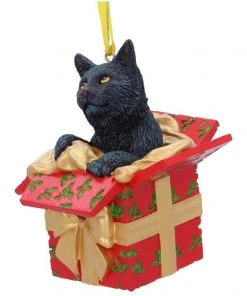 Nemesis Now Lisa Parker Present Cat Hanging Ornament All Homeware
