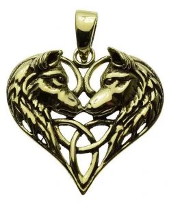 Lisa Parker Jewellery Lisa Parker Wolves Heart Pendant Bronze All Jewellery