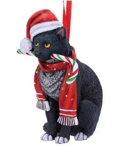 Nemesis Now Lisa Parker Candy Cane Cat Hanging Ornament All Homeware