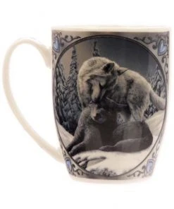 Puckator Lisa Parker Snow Kisses Wolf Mug Dining & Barware