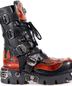 New Rock Boots Gothic Boots New Rock Flame Boots With Demon Skull M.107-S1