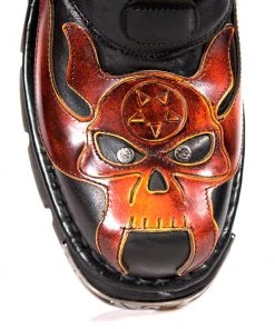 New Rock Boots Gothic Boots New Rock Flame Boots With Demon Skull M.107-S1