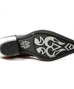 New Rock Boots All Footwear New Rock Black Vintage Flower Ankle Cowboy Boots M.7953-S21