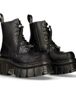New Rock Boots Gothic Boots New Rock Black Combat Boots M.NEWMILI083-S21