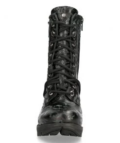 New Rock Boots New Rock Vintage Flower Trail Boots M.TR001-S24 Gothic Boots