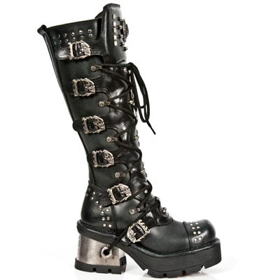 New Rock Boots Gothic Boots New Rock Ladies Knee Skull Boots M.1030-S1 5 New Rock Boots Gothic Boots New Rock Ladies Knee Skull Boots M.1030-S1