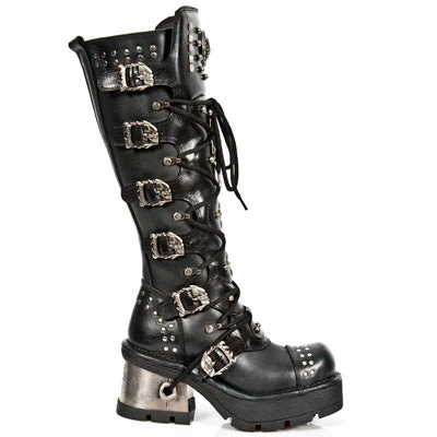 New Rock Boots Gothic Boots New Rock Ladies Knee Skull Boots M.1030-S1 12 New Rock Boots Gothic Boots New Rock Ladies Knee Skull Boots M.1030-S1