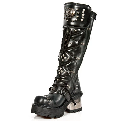 New Rock Boots Gothic Boots New Rock Ladies Knee Skull Boots M.1030-S1 8 New Rock Boots Gothic Boots New Rock Ladies Knee Skull Boots M.1030-S1