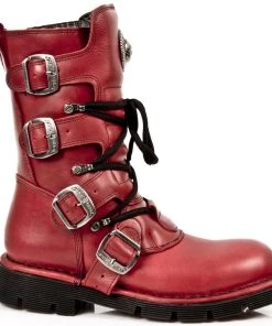 New Rock Boots New Rock Red Comfort Boots M.1473-S12 Gothic Boots