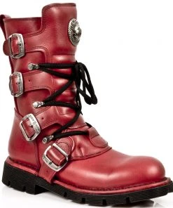 New Rock Boots New Rock Red Comfort Boots M.1473-S12 Gothic Boots