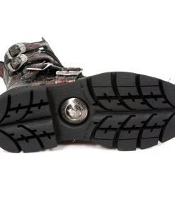 New Rock Boots New Rock Red Vintage Flower Comfort Boots M.1473-S42 Gothic Boots