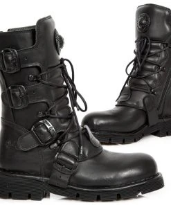 New Rock Boots New Rock Black Comfort Light Boots M.1473-S49 Gothic Boots