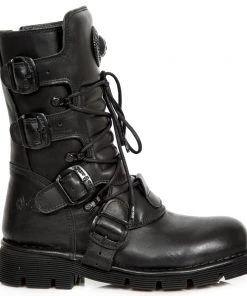 New Rock Boots New Rock Black Comfort Light Boots M.1473-S49 Gothic Boots