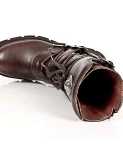 New Rock Boots New Rock Brown Leather Boots M.1473-S8 Gothic Boots