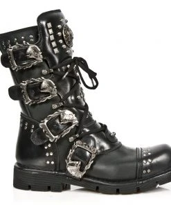 New Rock Boots Gothic Boots New Rock Studded Black Boots M-1474-S1
