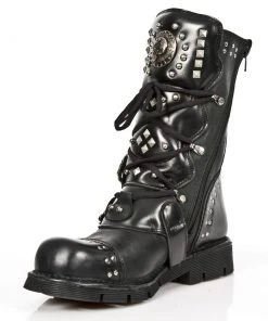New Rock Boots Gothic Boots New Rock Studded Black Boots M-1474-S1