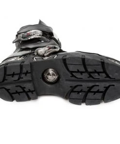 New Rock Boots New Rock Silver Flame Bat Boots M.195-S2 20 New Rock Boots New Rock Silver Flame Bat Boots M.195-S2