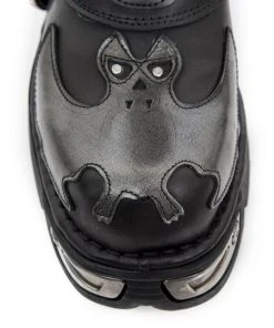 New Rock Boots New Rock Silver Flame Bat Boots M.195-S2 22 New Rock Boots New Rock Silver Flame Bat Boots M.195-S2