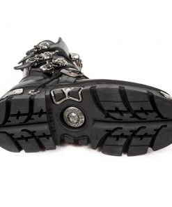 New Rock Boots Gothic Boots New Rock Black Boots Skull Design M.375-S1