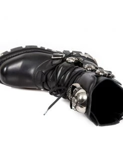 New Rock Boots Gothic Boots New Rock Black Boots Skull Design M.375-S1