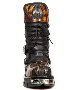 New Rock Boots Gothic Boots New Rock M.591-S1 Boots Red Flame