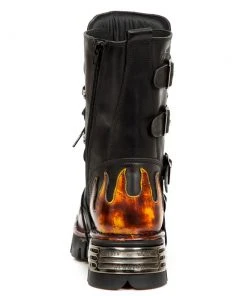 New Rock Boots Gothic Boots New Rock M.591-S1 Boots Red Flame