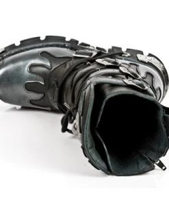 New Rock Boots New Rock M591 S2 Silver Flames Boots