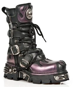 New Rock Boots New Rock M591 S5 Boots Purple Flame