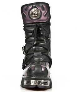 New Rock Boots New Rock M591 S5 Boots Purple Flame