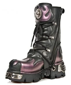 New Rock Boots New Rock M591 S5 Boots Purple Flame