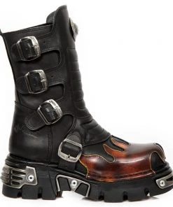 New Rock Boots Gothic Boots New Rock M.591X S1 Boots Red Flame