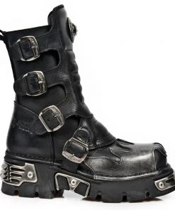 New Rock Boots Gothic Boots New Rock M.591X S2 Silver Flame Boots