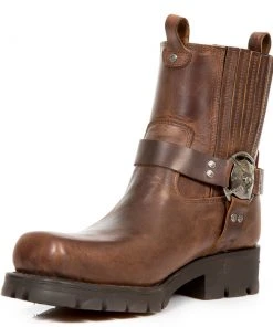New Rock Boots New Rock Brown Motorcycle Ankle Boots Gothic Boots