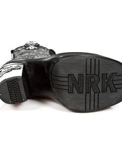 New Rock Boots Gothic Boots New Rock NRK Skull Vintage Flower Boots M.8358-S1