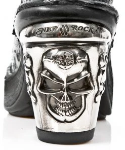 New Rock Boots Gothic Boots New Rock NRK Skull Vintage Flower Boots M.8358-S1