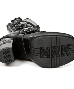 New Rock Boots New Rock All Black NRK Skull Boots M.8366-S8