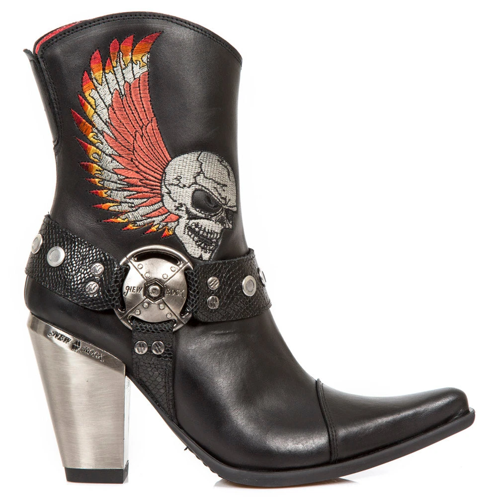 New Rock Boots Gothic Boots New Rock Ladies Cowboy Boots With Winged Skulls 12 New Rock Boots Gothic Boots New Rock Ladies Cowboy Boots With Winged Skulls