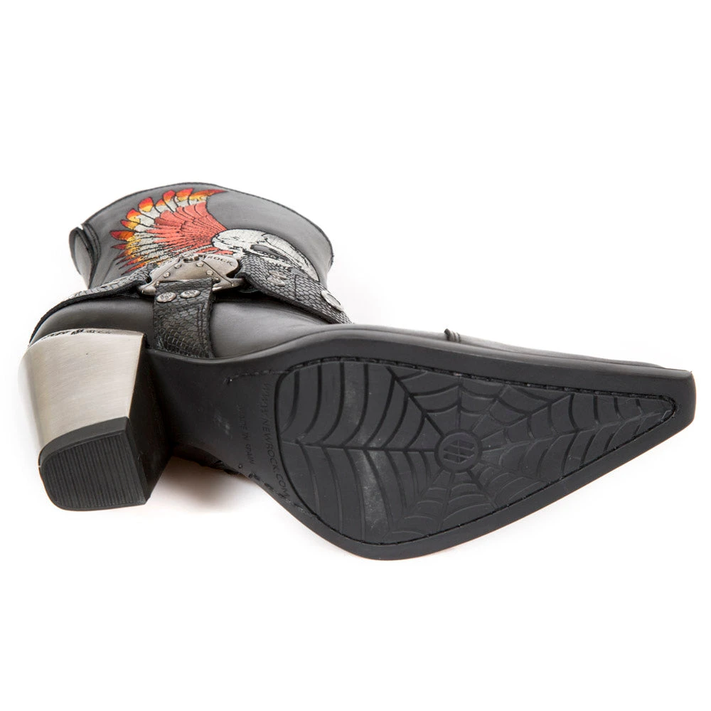 New Rock Boots Gothic Boots New Rock Ladies Cowboy Boots With Winged Skulls 9 New Rock Boots Gothic Boots New Rock Ladies Cowboy Boots With Winged Skulls