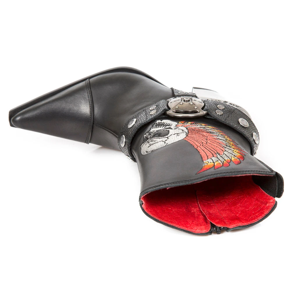 New Rock Boots Gothic Boots New Rock Ladies Cowboy Boots With Winged Skulls 10 New Rock Boots Gothic Boots New Rock Ladies Cowboy Boots With Winged Skulls