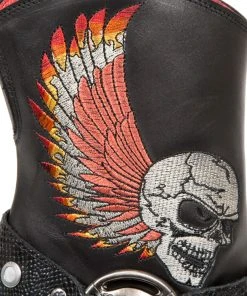 New Rock Boots Gothic Boots New Rock Ladies Cowboy Boots With Winged Skulls 21 New Rock Boots Gothic Boots New Rock Ladies Cowboy Boots With Winged Skulls