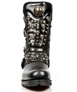 New Rock Boots New Rock Skull And Studs Motorock Boots M.MR019-S1