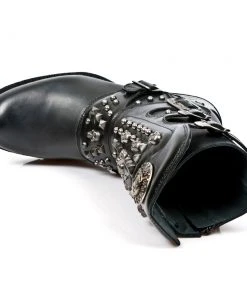 New Rock Boots New Rock Skull And Studs Motorock Boots M.MR019-S1