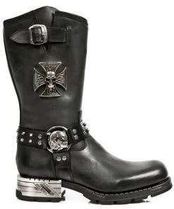 New Rock Boots New Rock Iron Cross Motorock Boots M.MR030-S1 All Footwear