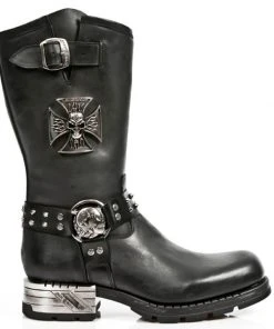 New Rock Boots New Rock Iron Cross Motorock Boots M.MR030-S1 All Footwear