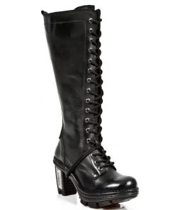 New Rock Boots New Rock Black Steel Neotrail Boots M.NEOTR013-S1 Gothic Boots