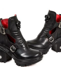 New Rock Boots New Rock Fleur De Lys Neotyre Shoes M.NEOTYRE66-S1 Gothic Boots