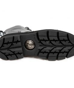 New Rock Boots New Rock Black Combat Boots M.NEWMILI083-S14 Gothic Boots